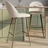 Stool Upholstered in Bouclé Fabric - Scandinavian Design - Evelyne image 7
