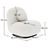 Buy Armchair Upholstered in Boucle Fabric - Larry White 60483 at Privatefloor