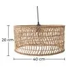 Rattan Ceiling Lamp - Boho Bali Design Pendant Lamp - Beri image 7