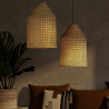 Buy Rattan Ceiling Lamp - Boho Bali Design Pendant Lamp - Fai Natural 60491 at Privatefloor
