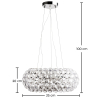 Buy Ceiling Lamp - Crystal Glass Ball Pendant Lamp - 35cm - Savoni Transparent 53528 with a guarantee