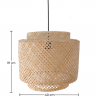 Buy Bamboo Ceiling Lamp - Boho Bali Design Pendant Lamp - Hya Natural 60493 with a guarantee