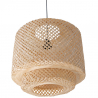 Buy Bamboo Ceiling Lamp - Boho Bali Design Pendant Lamp - Hya Natural 60493 at Privatefloor