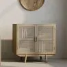 Natural Wood Sideboard - Boho Bali Design - 2 doors - Treys image 7