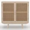 Natural Wood Sideboard - Boho Bali Design - 2 doors - Treys image 7