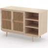 Buy Rattan Sideboard with 2 Doors, Boho Bali Style - Treys Natural 60513 in the Europe