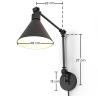 Buy Lamp Wall Light - Adjustable Reading Light - Black Black 60515 with a guarantee