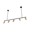 Buy Rail Ceiling Lamp - 5 Adjustable Gold Spotlights - 110CM Gold 60518 in the Europe
