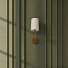 Buy Lamp Wall Light - Gold with Fabric Shade - Miu Gold 60524 - prices
