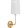 Buy Lamp Wall Light - Gold with Fabric Shade - Miu Gold 60524 - in the EU