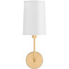Buy Lamp Wall Light - Gold with Fabric Shade - Miu Gold 60524 with a guarantee