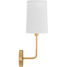 Buy Lamp Wall Light - Gold with Fabric Shade - Miu Gold 60524 - in the EU
