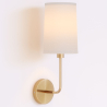 Buy Lamp Wall Light - Gold with Fabric Shade - Miu Gold 60524 Home delivery