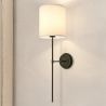 Lamp Wall Light - Black with Fabric Shade - Dena image 7