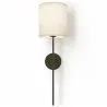 Lamp Wall Light - Black with Fabric Shade - Dena image 7