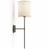 Lamp Wall Light - Black with Fabric Shade - Dena image 7