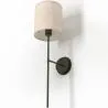 Lamp Wall Light - Black with Fabric Shade - Dena image 7