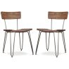 Pack of 2 Wooden Dining Chairs - Industrial Design - Hairpin image 7