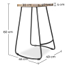 Buy x2 Industrial Bar Stool 60 cm Yaina - wood and metal Light brown 60532 in the Europe