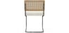 Dining Chair with Armrests - Upholstered in Bouclé Fabric - Wood and Rattan - Birey image 7