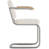 Buy Dining Chair with Armrests - Upholstered in Bouclé Fabric - Henr White 60540 in the Europe