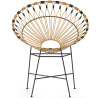 Buy Round Synthetic Rattan Outdoor Chair - Boho Bali Design - Elsa Natural 60541 with a guarantee