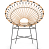 Buy Round Synthetic Rattan Outdoor Chair - Boho Bali Design - Elsa Natural 60541 - in the EU