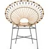 Round Synthetic Rattan Outdoor Chair - Boho Bali Design - Elsa image 7