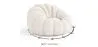 Upholstered Armchair with Ottoman - White Boucle - Rubi image 7