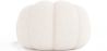 Upholstered Armchair with Ottoman - White Boucle - Rubi image 7