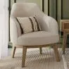 Upholstered Dining Chair - White Boucle - Letter image 7