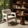 Upholstered Dining Chair - White Boucle - Colette image 7