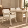 Upholstered Dining Chair - White Boucle - Colette image 7