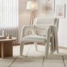 Upholstered Dining Chair - White Boucle - Colette image 7