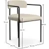 Upholstered Dining Chair - White Boucle - Garne image 7