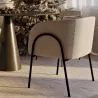 Upholstered Dining Chair - White Boucle - James image 7