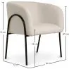 Upholstered Dining Chair - White Boucle - James image 7