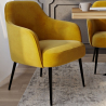 Buy Upholstered Dining Chair - Velvet - Hyra Yellow 60548 - in the EU