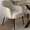 Buy Upholstered Dining Chair - White Boucle - Hyra White 60549 in the Europe