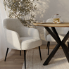 Buy Upholstered Dining Chair - White Boucle - Hyra White 60549 - prices