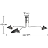 Buy  Ceiling Lamp - Flexo Lamp - 3 Arms - George Black 58216 in the Europe