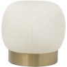 Buy Pouf Luxury Home Foot Rest - White Boucle - Luxe White 60553 at Privatefloor