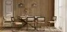 Pack Industrial Design Wooden Dining Table (220cm) & 8 Rattan Dining Chairs Upholstered in Velvet - Puila image 7