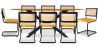 Pack Industrial Design Wooden Dining Table (220cm) & 8 Rattan Dining Chairs Upholstered in Velvet - Puila image 7