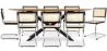 Pack Industrial Design Wooden Dining Table (220cm) & 8 Rattan Dining Chairs - Bruna image 7