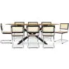 Pack Industrial Design Wooden Dining Table (220cm) & 8 Rattan Dining Chairs - Bruna image 7
