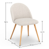 Buy Pack Industrial Design Dining Table 150cm & 6 Bouclé Upholstered Dining Chairs - Evelyne White 60565 in the Europe