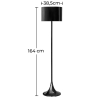 Buy Floor Lamp - Living Room Lamp - Spone Black 58278 Home delivery