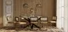 Pack Industrial Design Wooden Dining Table (200cm) & 8 Rattan Dining Chairs - Upholstered in Velvet - Puila image 7