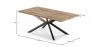 Pack Industrial Design Wooden Dining Table (200cm) & 8 Rattan Dining Chairs - Upholstered in Velvet - Puila image 7
